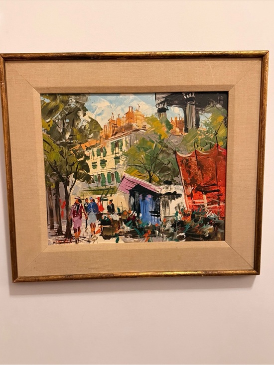 Other - Framed Impressionist Cityscape Painting - Multicolor
